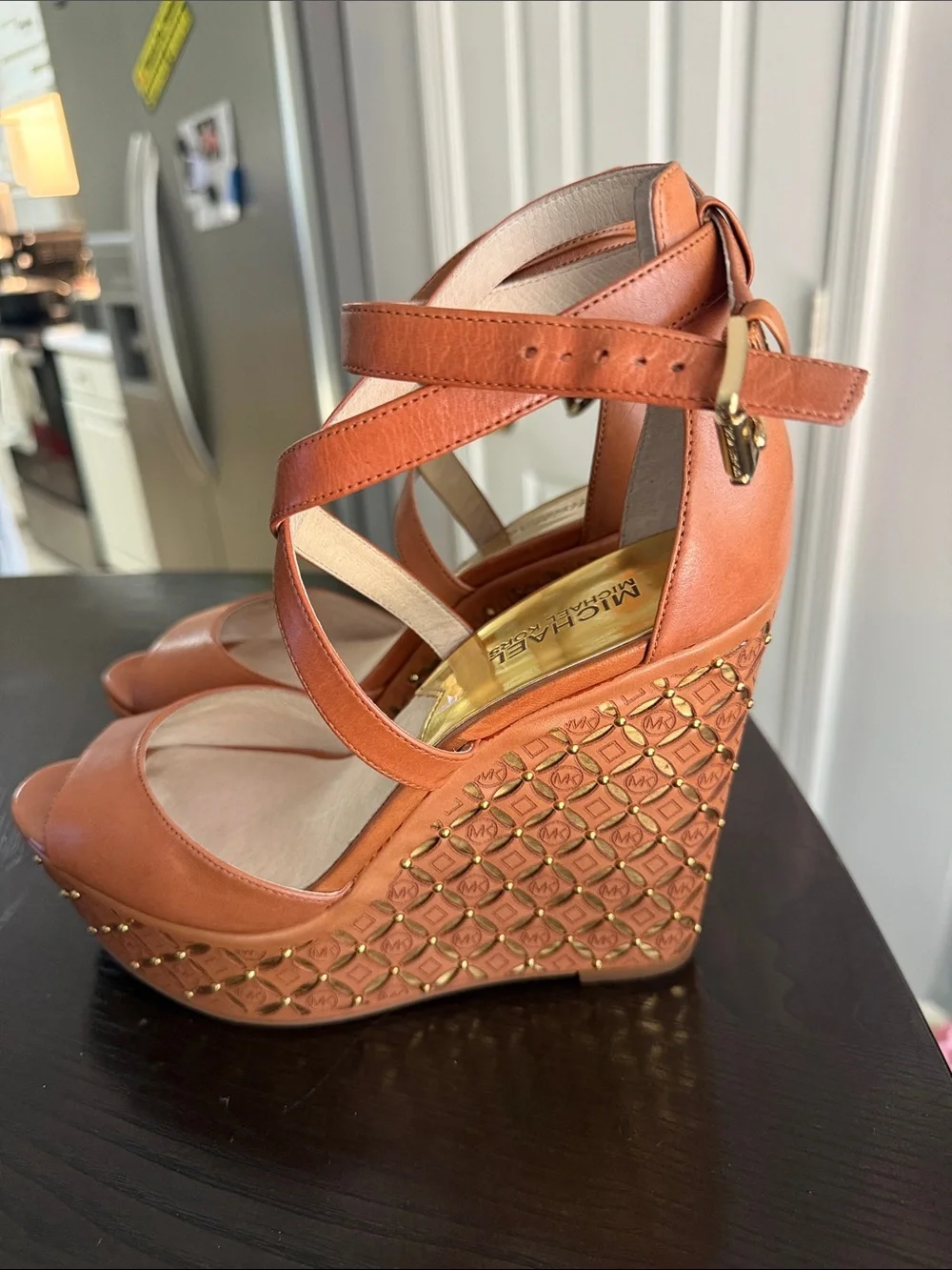 MICHAEL Michael Kors Gabriella platform wedge sandals in a 